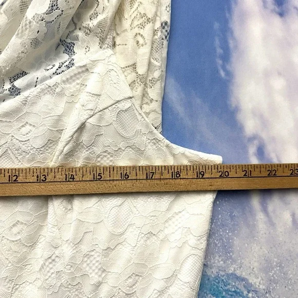 Torrid Ivory Lace Overlay Capelet Sz 20 Wedding Dress Ever After Cloud Dancer - Picture 7 of 16